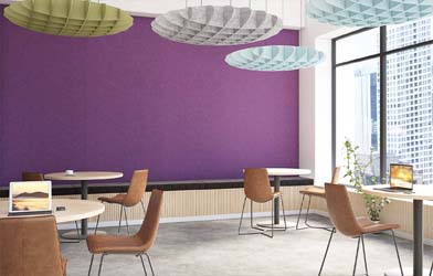 Meniscus Acoustic Open Cell Panels